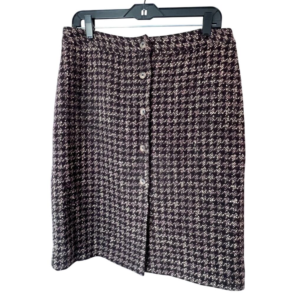 Charter Club Women’s sz 14 Wool Blend button down fully lined skirt